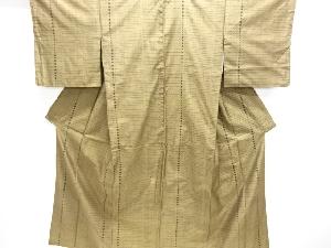 アンティーク　抽象模様織り出し手織り節紬着物